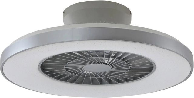 Lindby LED Deckenventilator Paavo in Alu-grau mit dimmbarer Leselampe und Fernbedienung, Modernes Design für dein Wohnzimmer - Bild 1