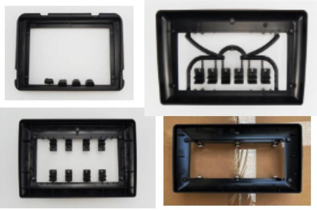 BYNCG Universal Double Din Autoradio Einbaurahmen für 7 bis 9 Zoll Headunits, Farbe: Schwarz - Bild 1