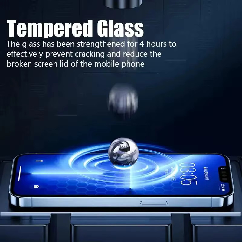 4er-Set Panzerglas Display Schutzfolie aus gehärtetem Glas für Apple iPhone 14, transparent - Bild 4
