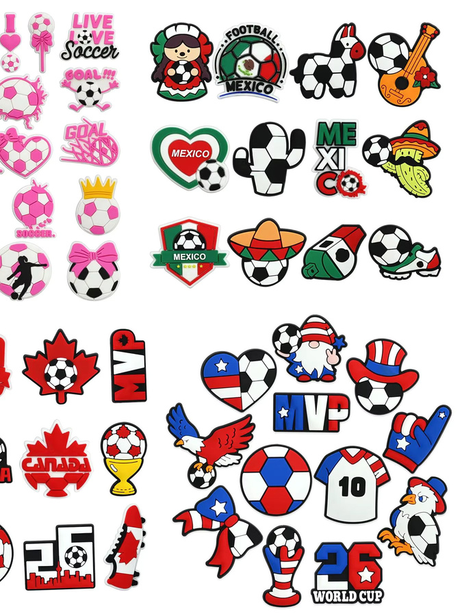 12-teiliges Fußball-Schuh-Charms-Set, PVC, Kinder - Bild 5