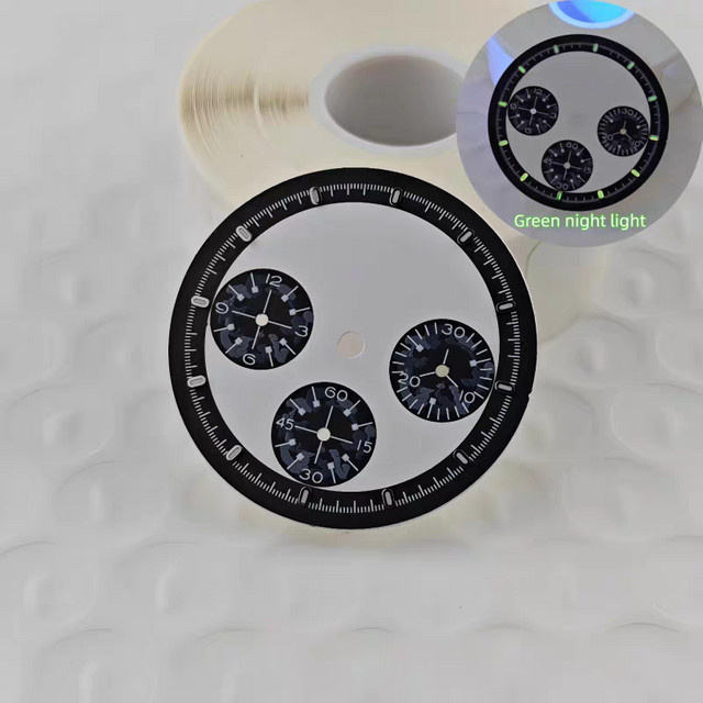 FancyWrist Zifferblatt, 29,5 mm, grün leuchtend, passend für VK63-Uhrwerk - Bild 1
