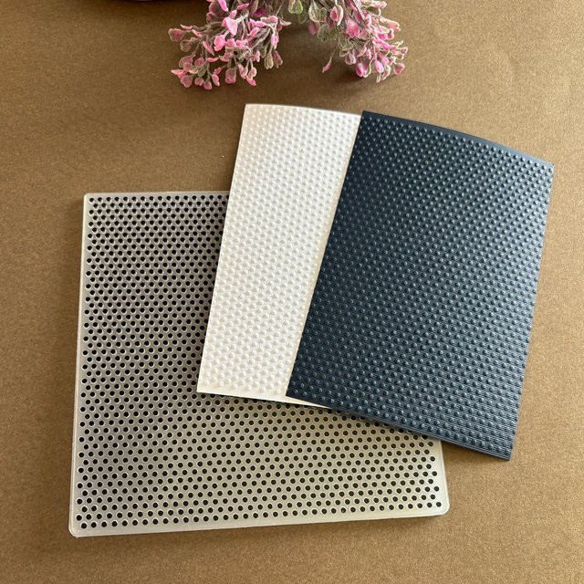 DIY-Sammelalbum mit Punktmuster und Prägung aus Kunststoff, Weiß, 1-teiliges Set - Bild 1