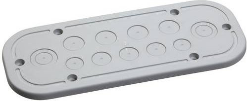 Schneider Electric NSYTSACRNC Kabelflanschplatte für CRN-Schränke, grau, B/T: 36,0 x 16,3 cm - Bild 1