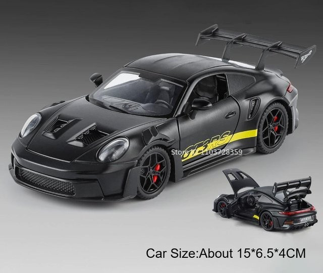 Linyi toy car 911 Gt3Rs Targa, Miniatur Sportwagen, 1:32, mit Licht und Sound, ab 14 Jahren - Bild 1