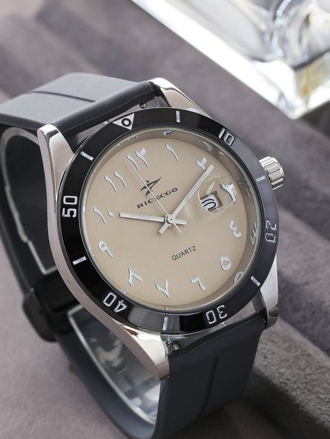 RICECGO Armbanduhr, Quarz, Edelstahl, Silber, Grün, Silikon, Unisex - Bild 1
