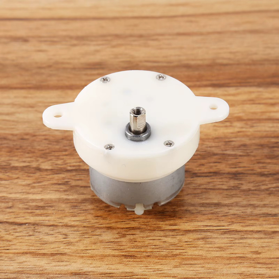 Qiilu 12V Gleichstrommotor mit hohem Drehmoment und Getriebe, langsame Drehzahl 3 U/min, 4mm Wellendurchmesser, in Weiß oder Multicolor - Bild 4