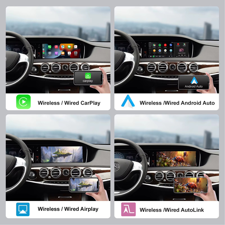 REEIIO Drahtloses CarPlay und Android Auto Interface mit Mirror Link und AirPlay für Mercedes Benz S-Klasse W222 (2014-2018) NTG 5.0 - Bild 3