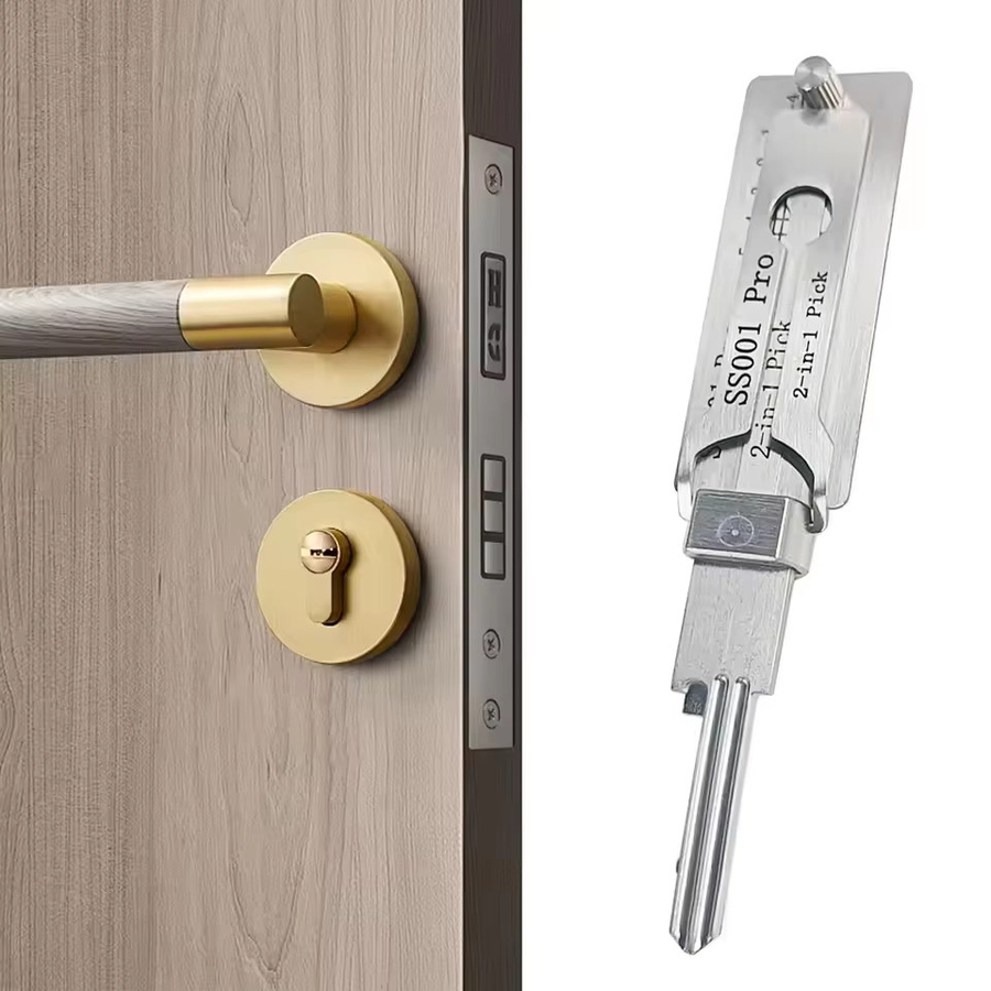 Lishi 2-in-1 Professionelles Schlosserwerkzeug in Silber für SC4 SC1 SS001 Pro SS002 Pro SS002R R52 KW1 KW5 Haustüren und Zivilschlüssel - Bild 2
