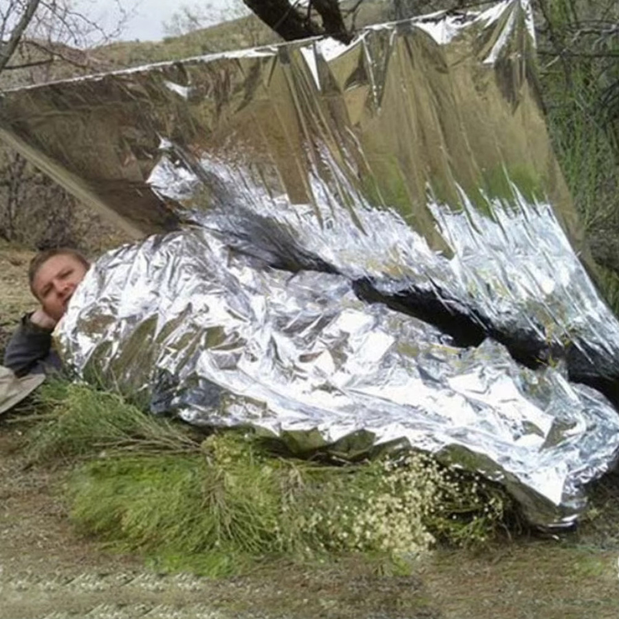 jaysuing Notfall Rettungsdecke Wasserdicht und Winddicht für Outdoor Survival und Camping im 1-10er Set - Bild 4