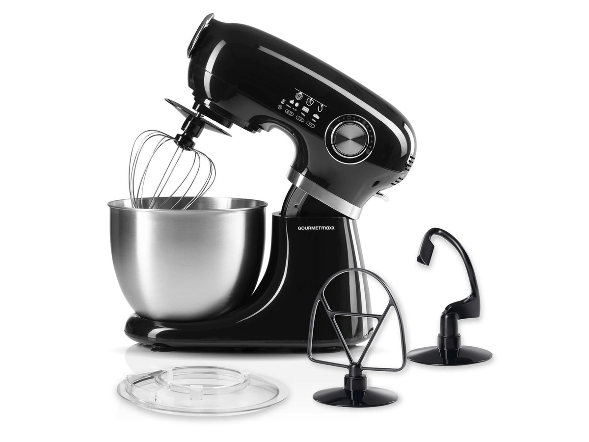 GOURMETmaxx Küchenmaschine in Schwarz mit Edelstahl-Elementen - Bild 6