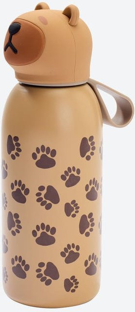 NKD Kinder-Isolierflasche aus Edelstahl in Braun, Durchmesser: 7 cm - Bild 1