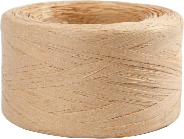 Papier-Raffiabast von Creativ Company in Beige, Länge: 100 m - Bild 1