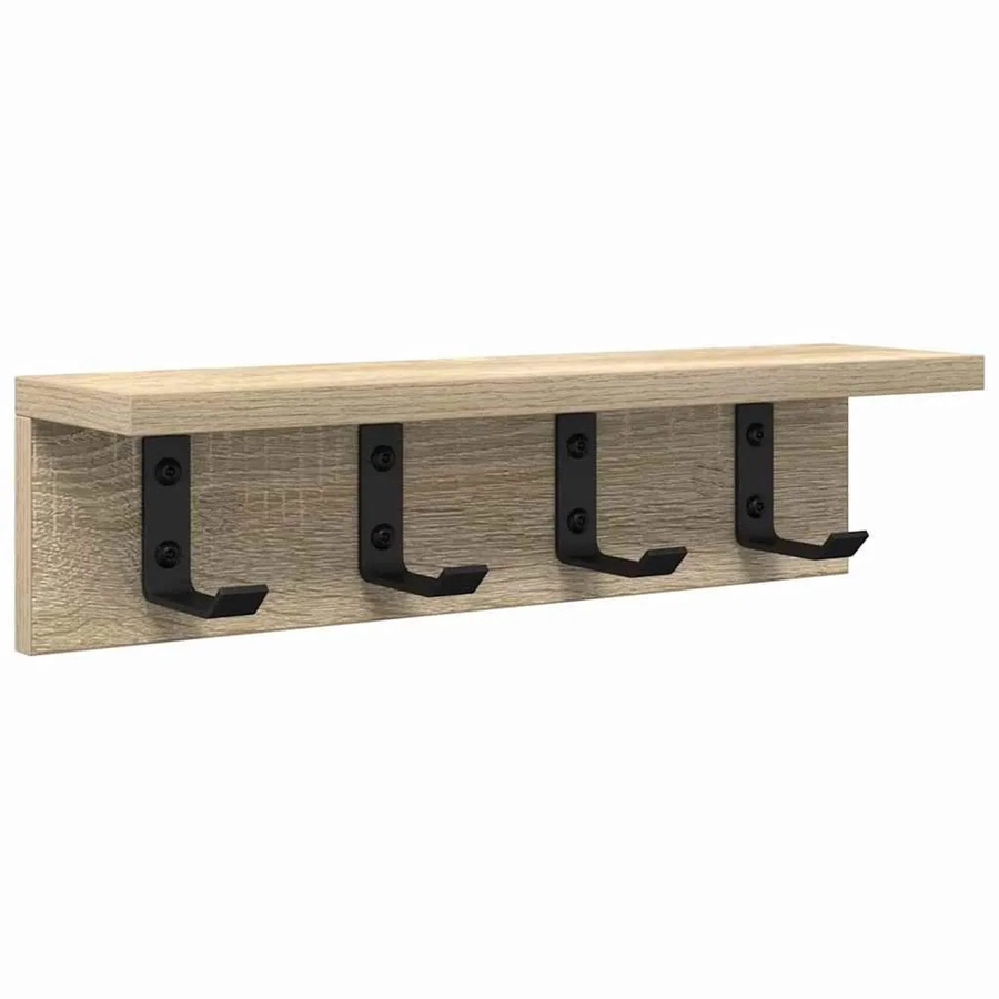 vidaXL Wandmontierter Nachttisch in Sonoma-Eiche, modern, B/T/H: 40 x 10,5 x 10,5 cm - Bild 2