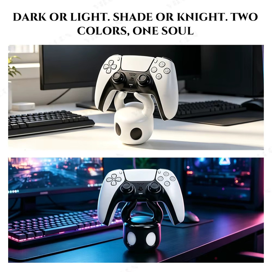 VILCORN Hollow Knight Spielcontroller-Ständer in Weiß, Universeller Gamepad-Halter für PlayStation, Xbox und Nintendo Switch, Schreibtisch-Organizer und Dekoration - Bild 5