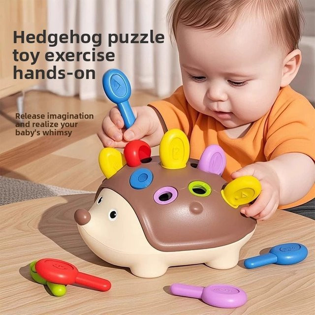 MYJCK Montessori Baby Igel Spielzeug, Lernspielzeug, ab 1,5 Jahre - Bild 1