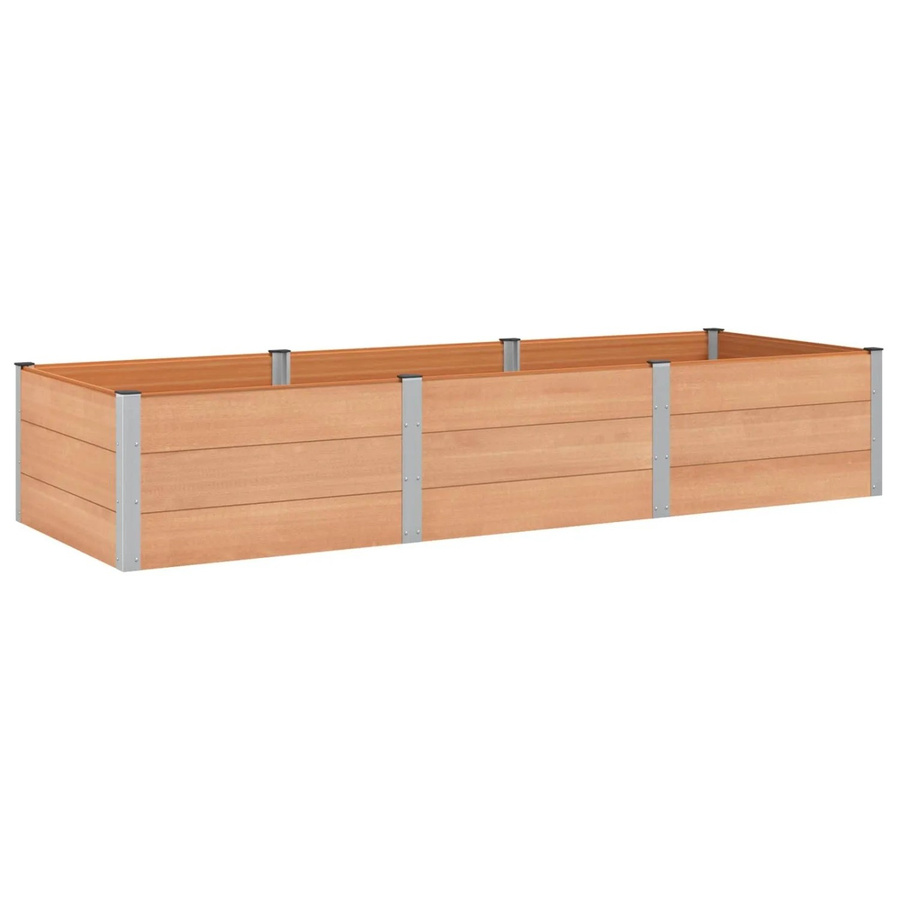 vidaXL Hochbeet aus WPC und Aluminium in Braun, B/T/H: 300 x 100 x 54 cm - Bild 2