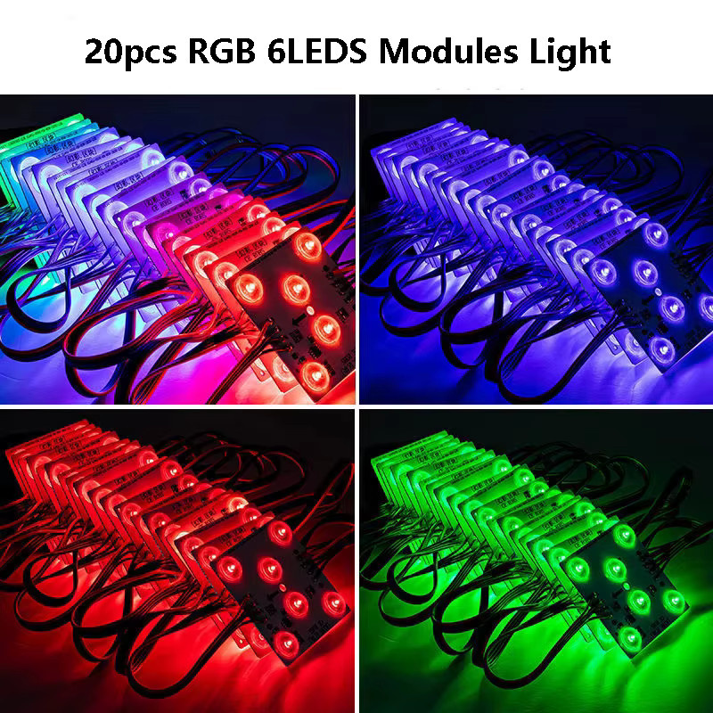 Adressierbares RGBIC LED-Modul WS2818B DC24V wasserdicht für Werbeschilder und Hintergrundbeleuchtung in Multicolour - Bild 5