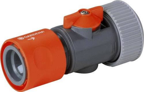 Gardena Regulierstop mit Flow Control Steckkupplung aus Kunststoff, 19 mm, Orange - Bild 1