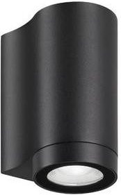 Brumberg LED-Wandleuchte Schwarz IP65 aus Aluminium und Glas - Bild 1