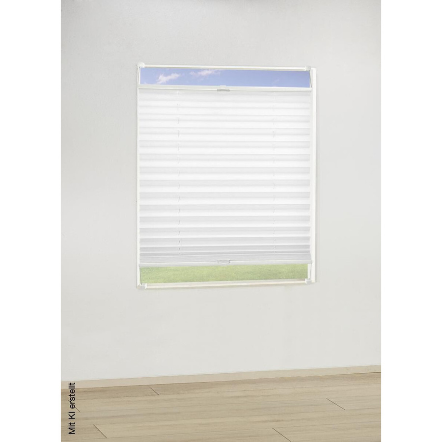 ACUS design collection Spannplissee weiß semi-transparent B: 40 cm, H: 130 cm - Bild 2
