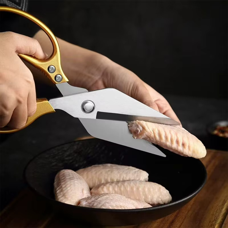 GuanQi Geflügelschere aus Edelstahl mit scharfer Klinge für Fleisch, Fisch und BBQ - Bild 3