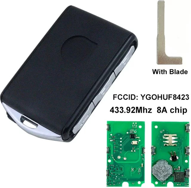 YGOHUF8423 Autoschlüssel-Fernbedienung 433,92 MHz 8A Chip für Volvo S60 S40 S90 XC40 XC60 XC90 V60 V90 in Schwarz - Bild 1