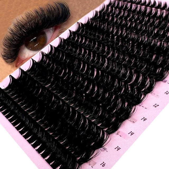 3D Nerz Wimpern Bündel, 266 Stück, Black, Natürlich, Unisex - Bild 1
