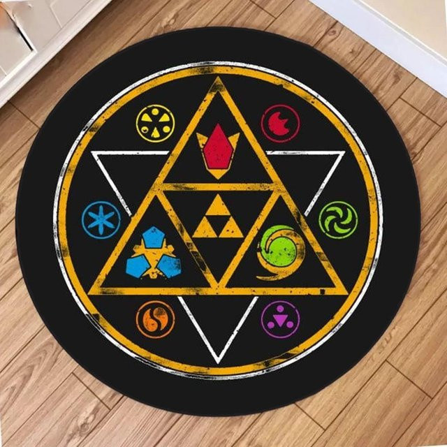 Runder Teppich Zelda Majora’s Mask im Retro-Stil von Lodestar, Mehrfarbig, Durchmesser: 40 cm - Bild 1