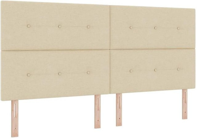 vidaXL LED Kopfteil mit integrierter Beleuchtung in Beige, Breite: 200 cm - Bild 1