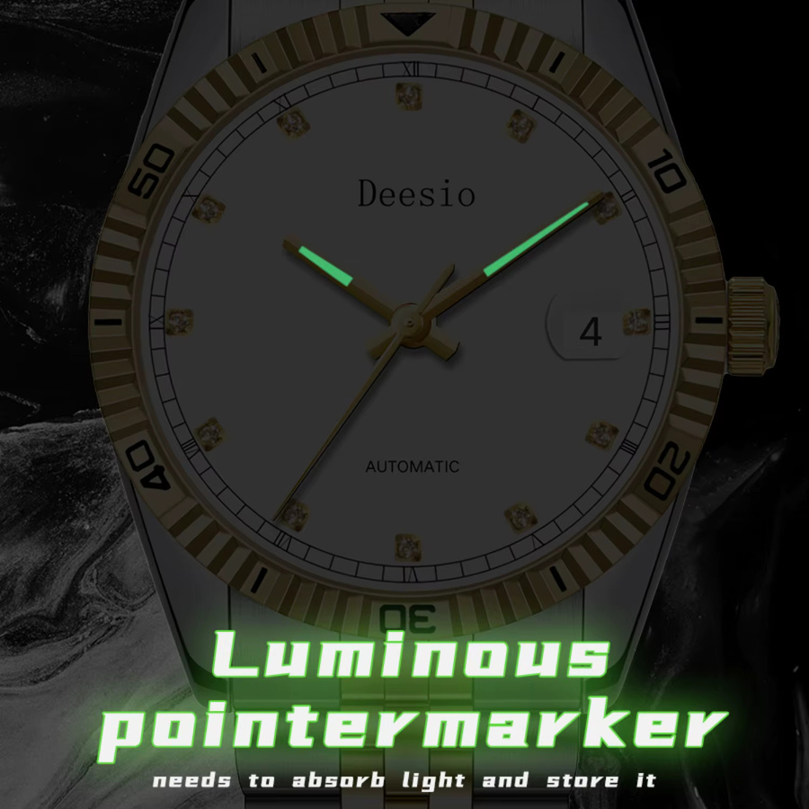 Deesio Armbanduhr, Automatik, Edelstahl, Bicolor, Herren - Bild 3