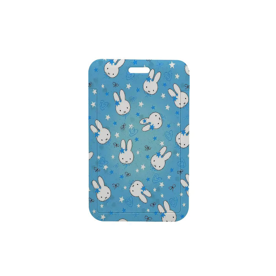 Miffy Cartoon Kaninchen Namensschild-Etui aus Kunststoff mit weichem Halsband für Büro- und Arbeitsausweise - Bild 3