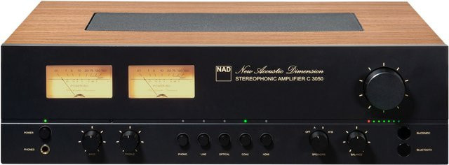 NAD C 3050 Vollverstärker in Schwarz und Holz mit Wi-Fi, Ethernet/LAN und USB-A - Bild 1