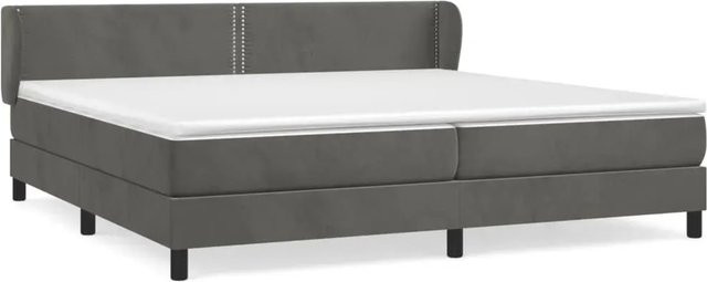vidaXL Boxspringbett Hybrid mit Matratze aus Taschenfederkern, Dunkelgrau, B/T/H: 200 x 200 x 78 cm - Bild 1
