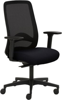 Mayer Sitzmöbel Drehstuhl mit Kopfstütze und Armlehnen, Leder, Schwarz, B/H: 70 x 63 cm - Bild 1