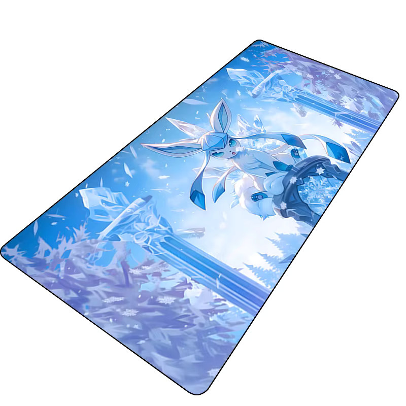 Bandai Mauspad Anime Glaceon Pokemon Multicolour Blau Schreibtischunterlage für PC Gamer und Laptop - Bild 1