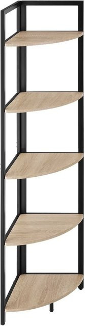 tectake Eckregal Industrial Style mit 5 Ebenen aus Holzoptik und Stahl, B/T/H: 30 x 30 x 150 cm - Bild 2
