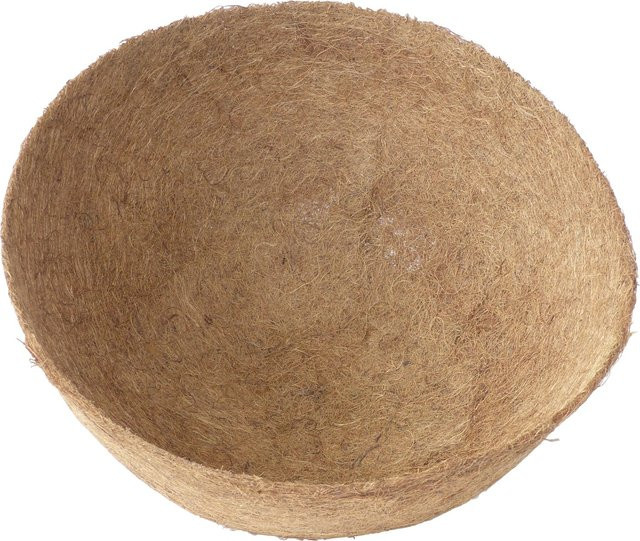 Proflora Kokoseinlage für Blumenampeln mit Tropfschutz, Farbe: Braun, Durchmesser: 40 cm - Bild 1