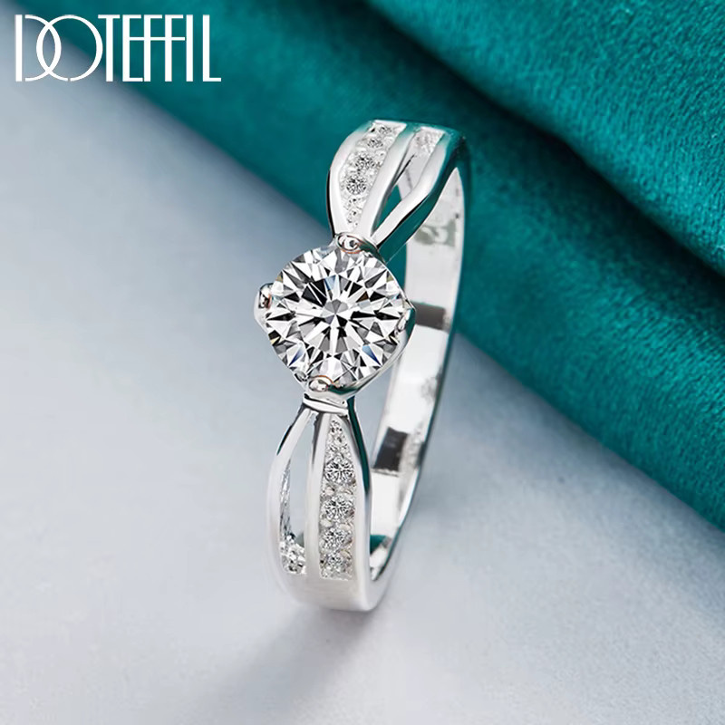 DOTEFFIL Ring, Silber, Zirkonia, Kristall, Damen - Bild 5