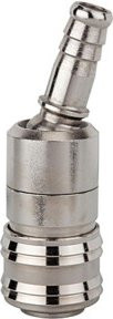 Riegler Schnellverschlusskupplung NW 7,2 aus Messing vernickelt mit 8 mm drehbarer Tülle in Silber - Bild 1