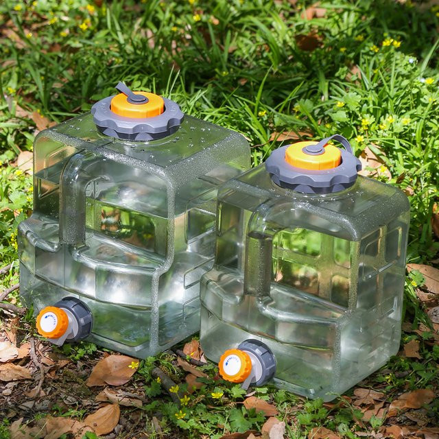 APWIKOGER Camping Wasserspeicher mit Zapfhahn, transparent, 8 l / 12 l / 15 l - Bild 1