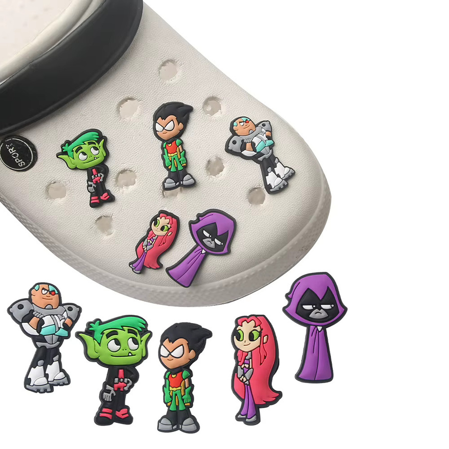 Teen Titans Schuhanhänger, Schuhzubehör, 5/10 Stück, Kunststoff, Bunt / Mehrfarbig - Bild 4