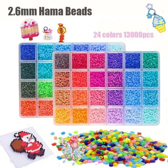 Hama Perler Hama Beads Set, DIY Puzzle-Bastelset, 24 Farben - Bild 1
