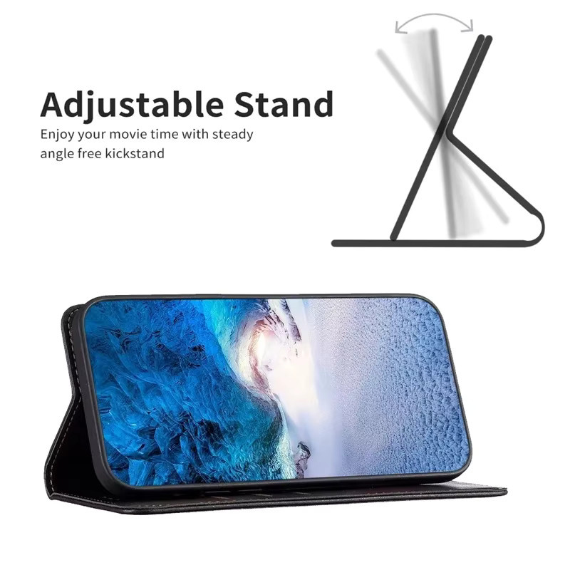Magnetische Leder-Klapphülle für Samsung Galaxy S25 FE 5G SM-S731B mit Kartenfach - Bild 5