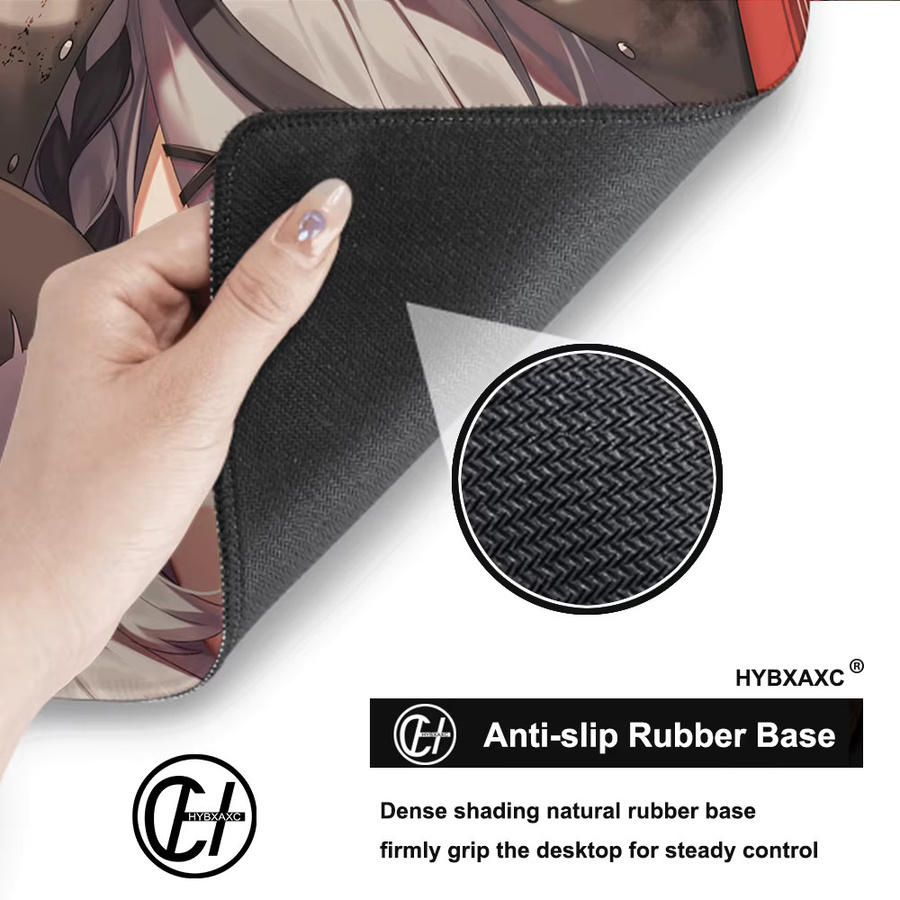 HYBXAXC Anime Schreibtischmatte Hololive Sakamata Chloe Große Mousepad und Tastaturmatte in Multicolour - Bild 5