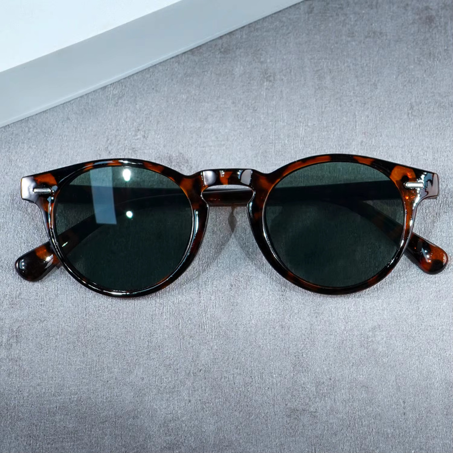 Cabecade Sonnenbrille, rund, Vollrand, Leopardenmuster, grün, braun, Unisex - Bild 5