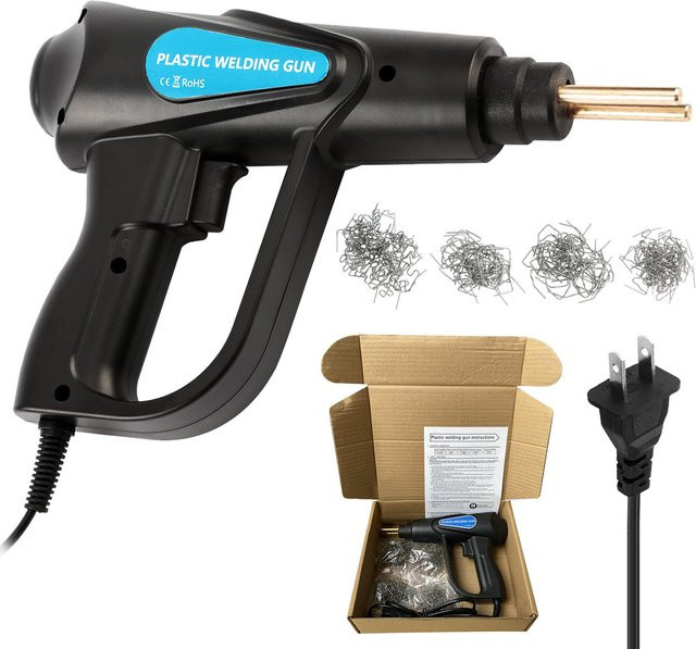 Kkmoon Heißtacker 70W Kunststoffschweißgerät für Auto-Stoßstangen-Reparaturen in Schwarz mit Zange und 4 Arten Aufsätzen (US-Stecker) - Bild 1