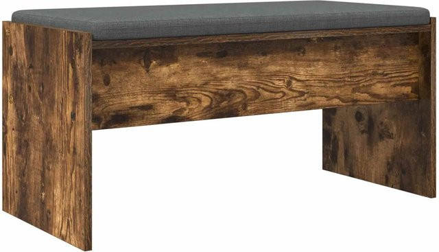 vidaXL Flurbank mit Kissen in Geräuchert Eiche, Farbe Grau/Braun, B/T/H: 83 x 38 x 40 cm - Bild 1