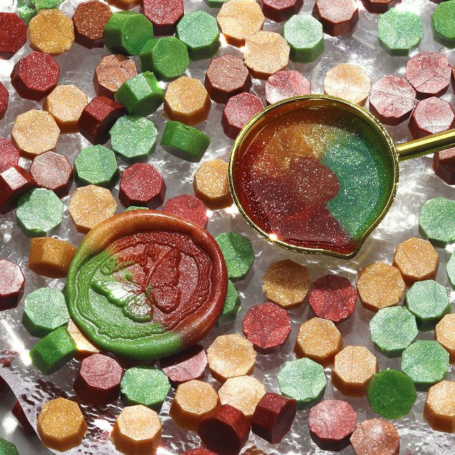 100 Stück Glitzer-Wachsperlen zum Siegeln für Umschläge und DIY-Projekte in Multicolour - Bild 1