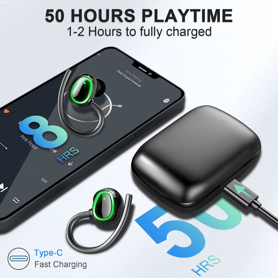 Btootos I22 Kabellose In-Ear Bluetooth 5.3 Kopfhörer mit Mikrofon und IP7 Wasserdichtigkeit in Schwarz - Bild 3