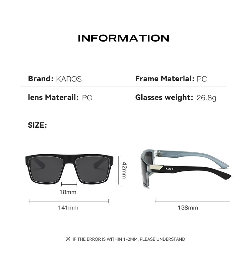 Karos Sportsonnenbrille, polarisiert, Vollrand, Kunststoff, Unisex - Bild 4